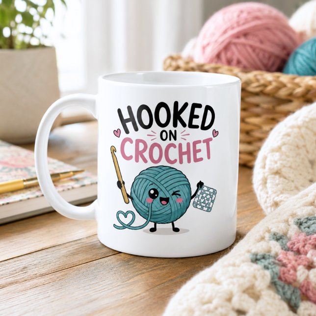 Whimsical Hooked on Virkning Kaffemugg (Skapare uppladdad)