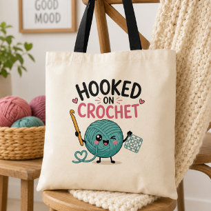 Whimsical Hooked on Virkning Tygkasse
