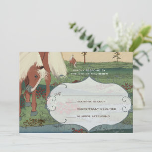 Whimsical Horse Bröllop OSA Inbjudningar