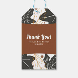 Whimsical höst löv och ekollon förmån presentetikett