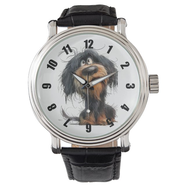 Whimsical hund armbandsur (Framsida)