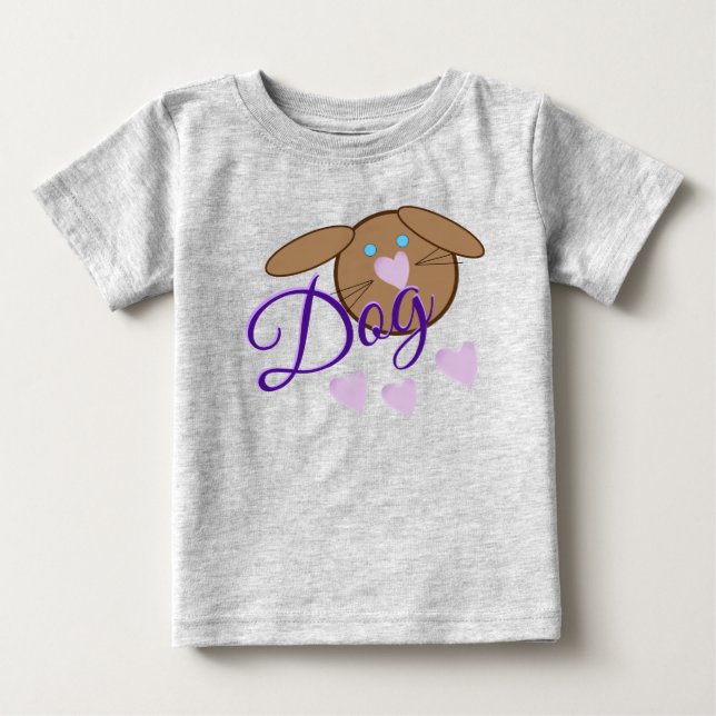 Whimsical hund design t shirt (Framsida)