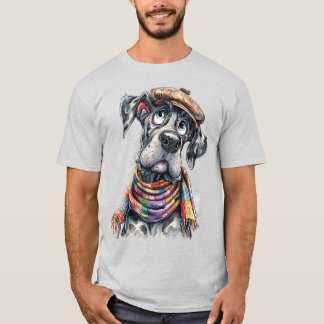 Whimsical hund t shirt