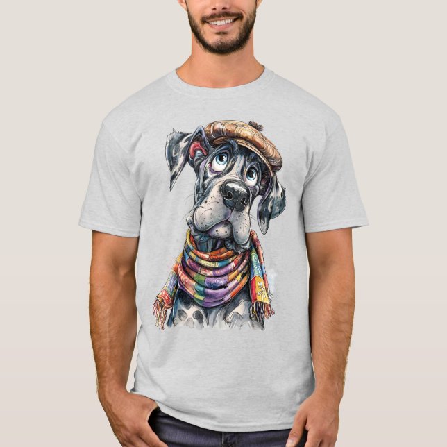 Whimsical hund t shirt (Framsida)