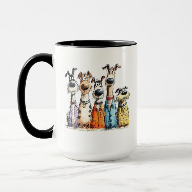 Whimsical hundar mugg (Vänster)