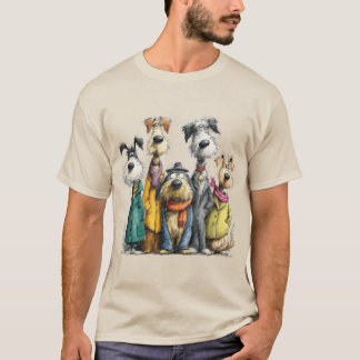 Whimsical hundar t shirt