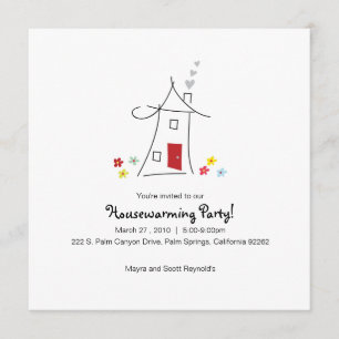 Whimsical Husvärmningsfest Inbjudningar