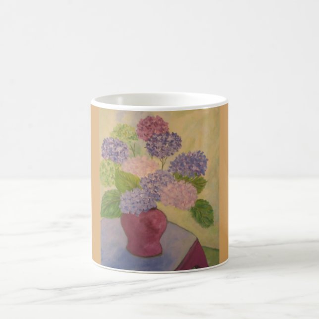 Whimsical Hydrangea Kaffemugg (Center)