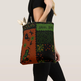 Whimsical Iguana Swag Bag Tote Tygkasse