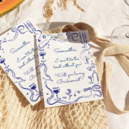 Whimsical Illustrated Doodle Bridesmaid Frieri Inbjudningar