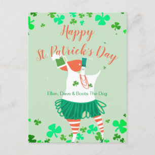 Whimsical Illustrated St. Patrick's Day Helg Vykort
