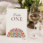 Whimsical Ivory Floral Border Wedding Table Number Inbjudningar<br><div class="desc">Beautiful invitations and stationery for special occasions and festivals are available in both physical and digital formats. We can extend any design into matching items such as RSVP cards,  labels,  envelopes,  and more. Customization is available upon request. Looking forward to hearing from you!</div>