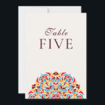 Whimsical Ivory Floral Border Wedding Table Number Inbjudningar<br><div class="desc">Beautiful invitations and stationery for special occasions and festivals are available in both physical and digital formats. We can extend any design into matching items such as RSVP cards,  labels,  envelopes,  and more. Customization is available upon request. Looking forward to hearing from you!</div>