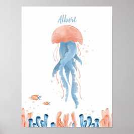 Whimsical Jellyfish Lullaby Anpassade Poster