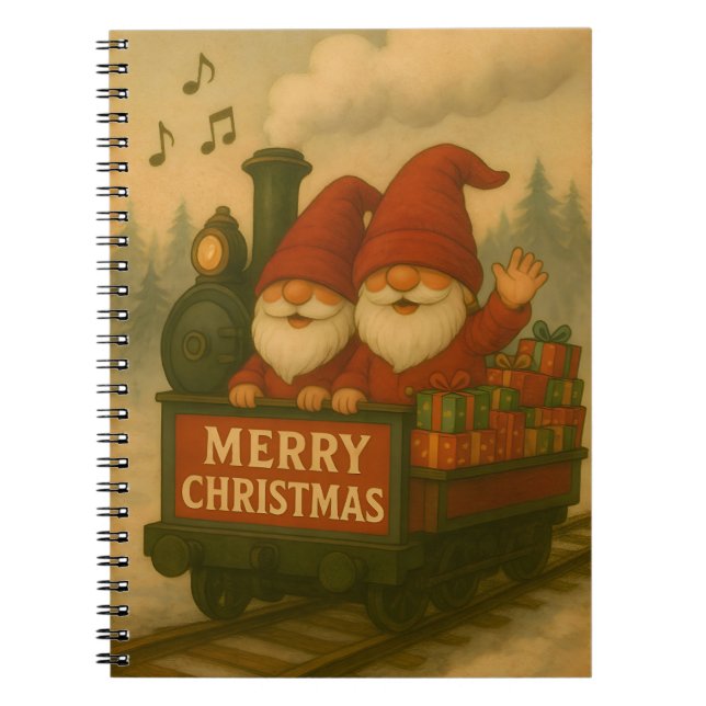 Whimsical Jolly Gnomes Musical Express Anteckningsbok (Framsidan)