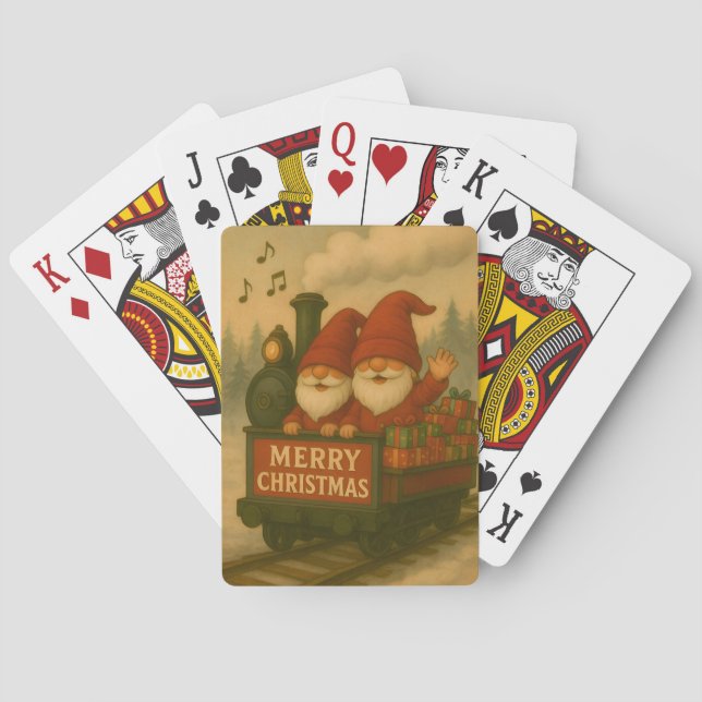 Whimsical Jolly Gnomes Musical Express Casinokort (Baksidan)