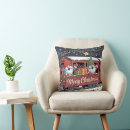 Whimsical Jolly Gnomes Musical Express Kudde