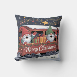 Whimsical Jolly Gnomes Musical Express Kudde