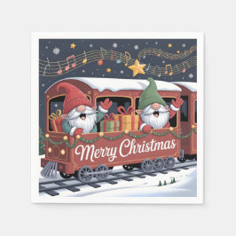 Whimsical Jolly Gnomes Musical Express Pappersservett