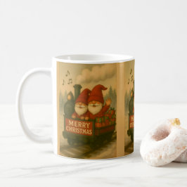 Whimsical Jolly Gnomes Musikaliska Express II Kaffemugg