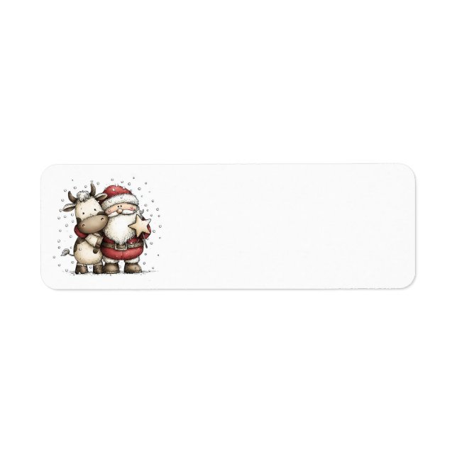Whimsical jul adressetiketter returadress etikett (Framsidan)