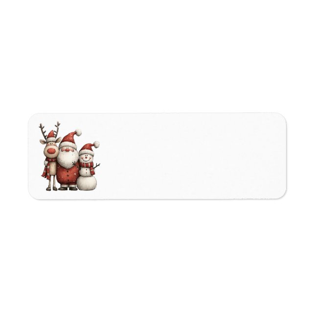 Whimsical jul adressetiketter returadress etikett (Framsidan)