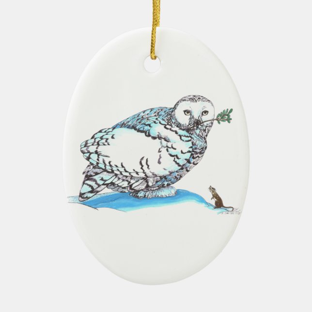 Whimsical jul Alaska Vilda djur Oval Ornament (Framsidan)