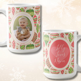 Whimsical Jul Bebis Foto Jul Kaffemugg
