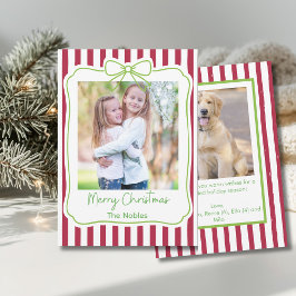 Whimsical jul foto bow remsa julkort
