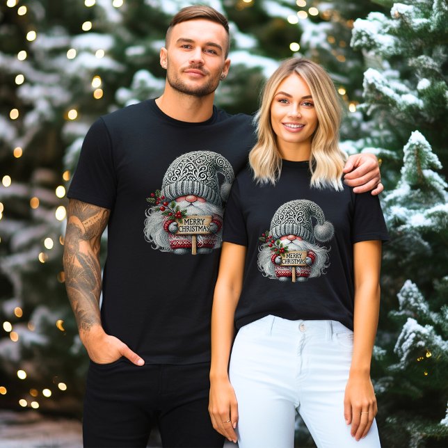 🎅 Whimsical jul Gnome T Shirt (Skapare uppladdad)