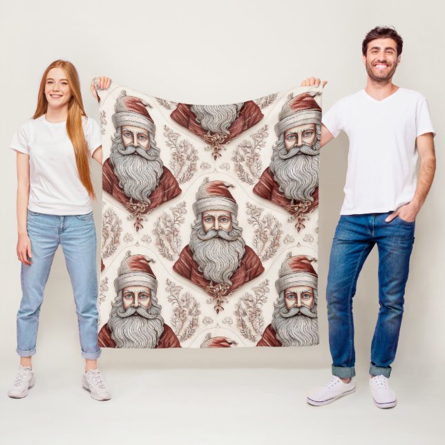 Whimsical Jul Tomte & Botanik Fleecefilt (På plats)