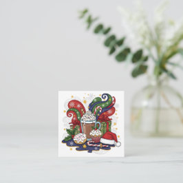 Whimsical jul varm choklad & gods anteckningskort
