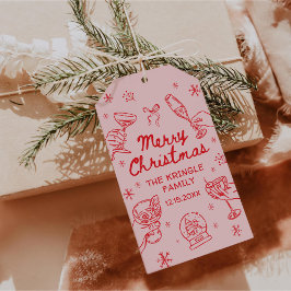 Whimsical Julfest Presentetikett