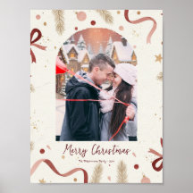 Whimsical julfirande affisch – Minimal design