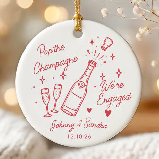 Whimsical julfirande keramisk prydnad julgransprydnad keramik