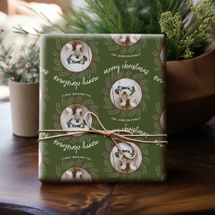 Whimsical julfoto - kalligrafi - grenar presentpapper