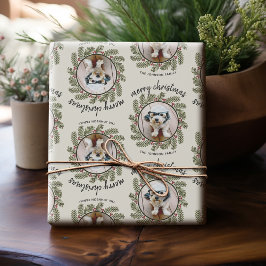 Whimsical julfoto - Kalligrafi - Grenar Presentpapper