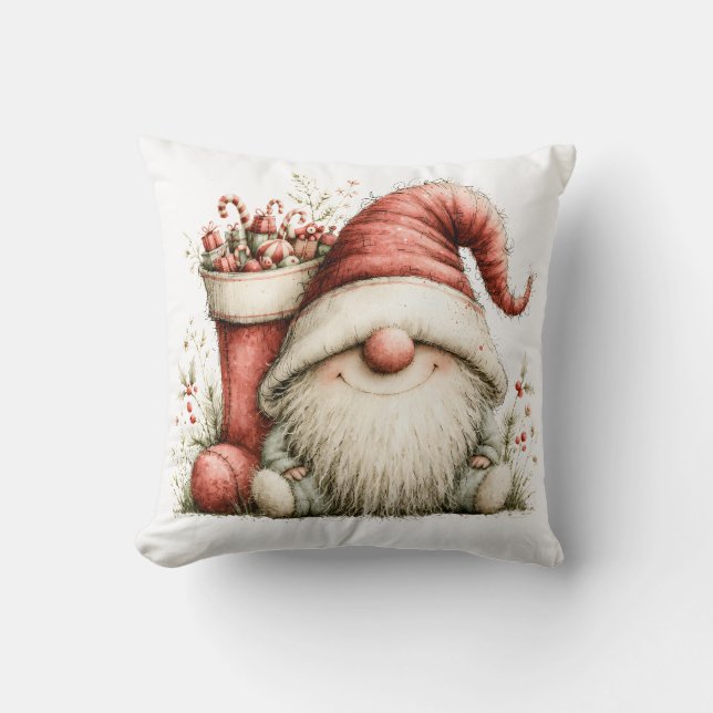 Whimsical julgnom kudde (Framsida)