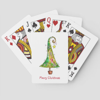 Whimsical Julgran Casinokort