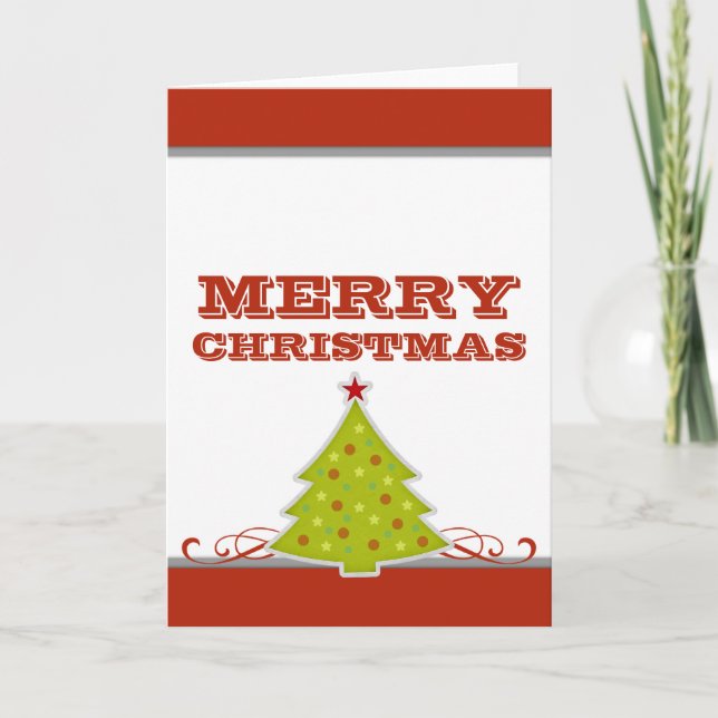 Whimsical Julgran Greeting Card Helgkort (Framsida)