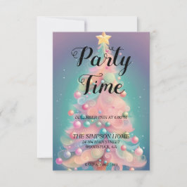 Whimsical Julgran Julfest-inbjudan Inbjudningar