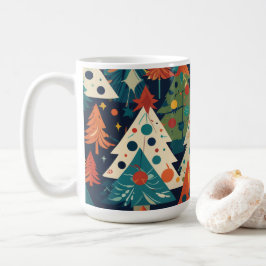 Whimsical julgran kaffemugg