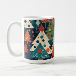 Whimsical julgran kaffemugg