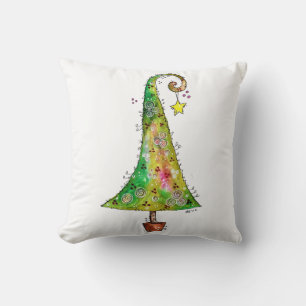 Whimsical Julgran Kudde