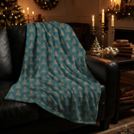 Whimsical julgran mysig fleecefilt