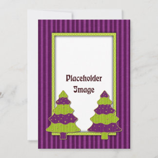 Whimsical julgran och gyllene stjärnor julkort