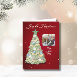 Whimsical Julgran Photo Helgdag Helgkort