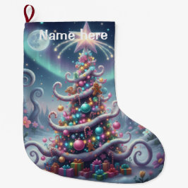 Whimsical julgran - stor julstrumpa