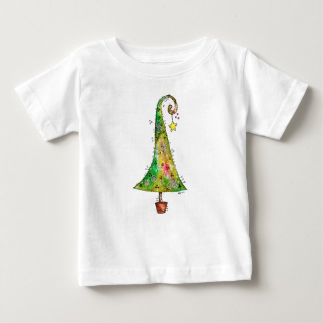 Whimsical Julgran T Shirt (Framsida)