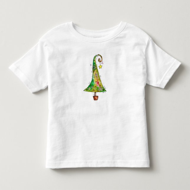 Whimsical Julgran T Shirt (Framsida)